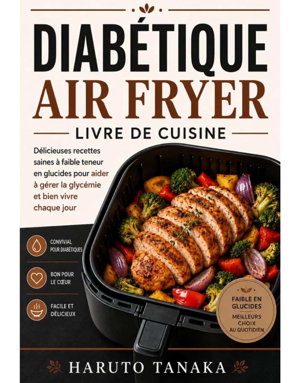 DIABÉTIQUE AIR FRYER LIVRE DE CUISINE: Délicieuses recettes saines à faible teneur en glucides pour aider à gérer la glycémie et bien vivre chaque jour
