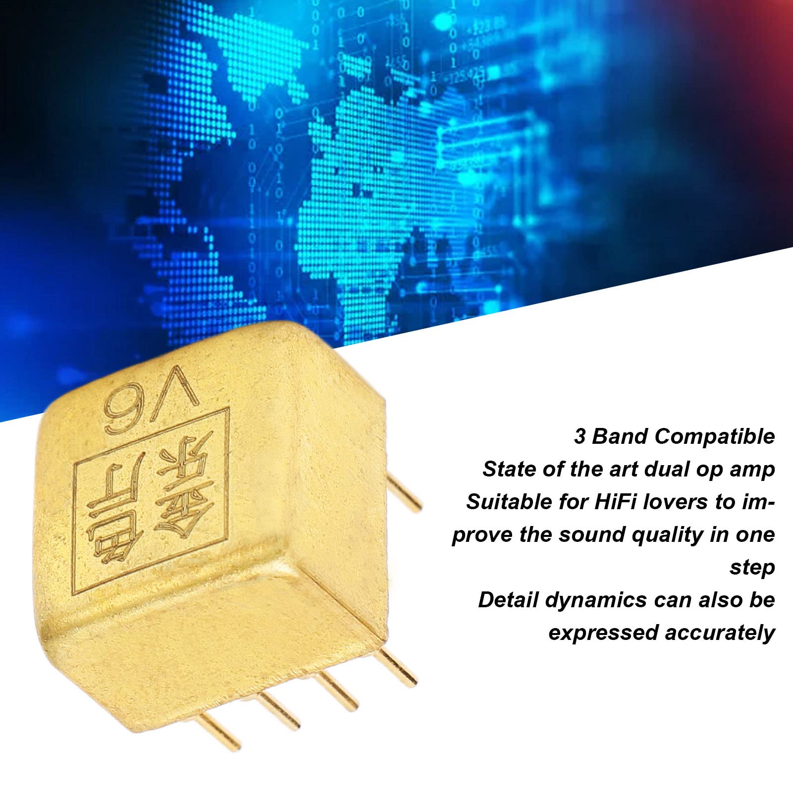 Modulo Amplificatore Operativo Doppio per gli Appassionati di HiFi con qualità del Suono Trasparente per compatibilità a Tripla Banda