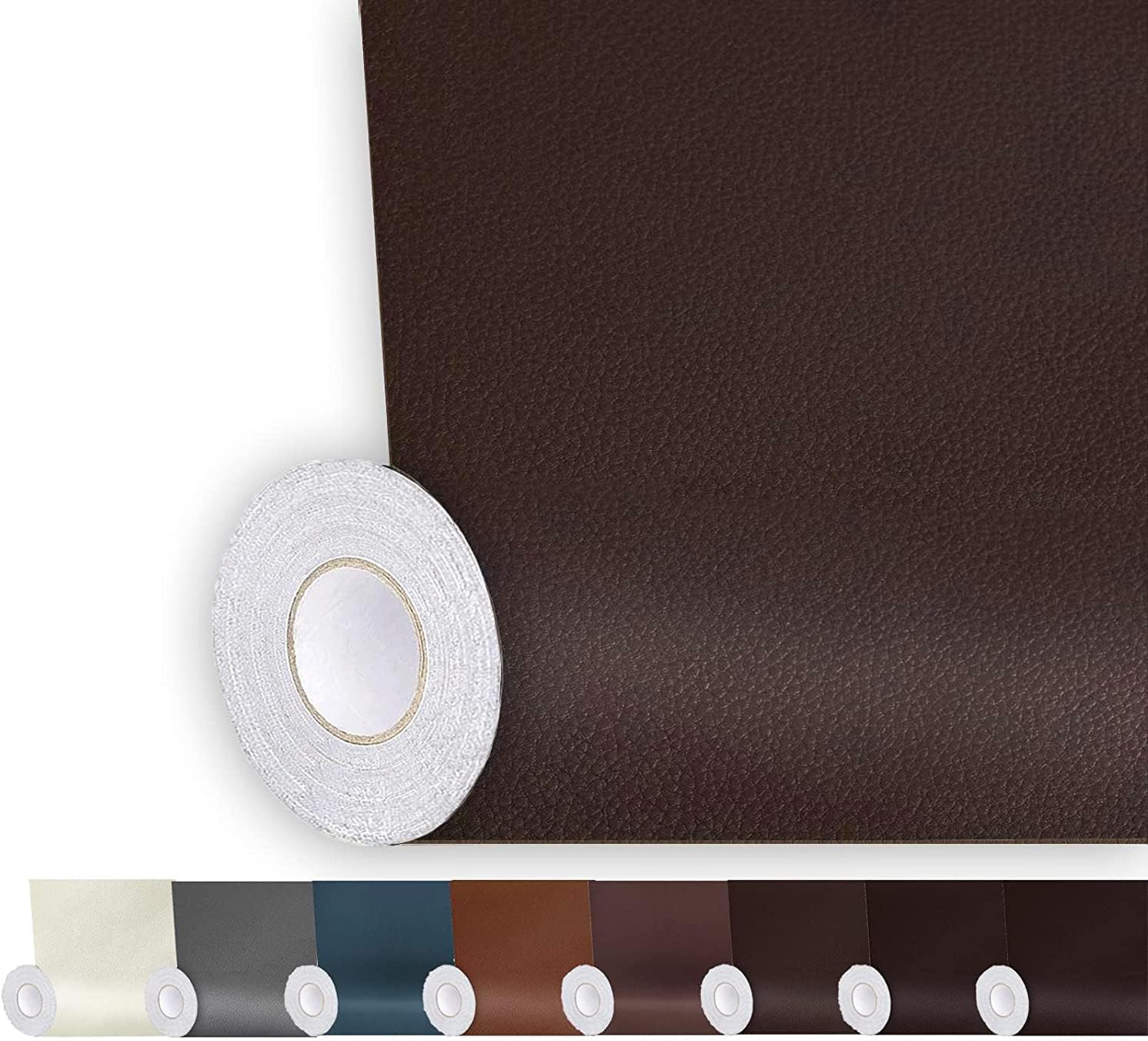 SEISSO Leather Repair Tape Patch, Black, 15 x 78 inch SelfAdhesive