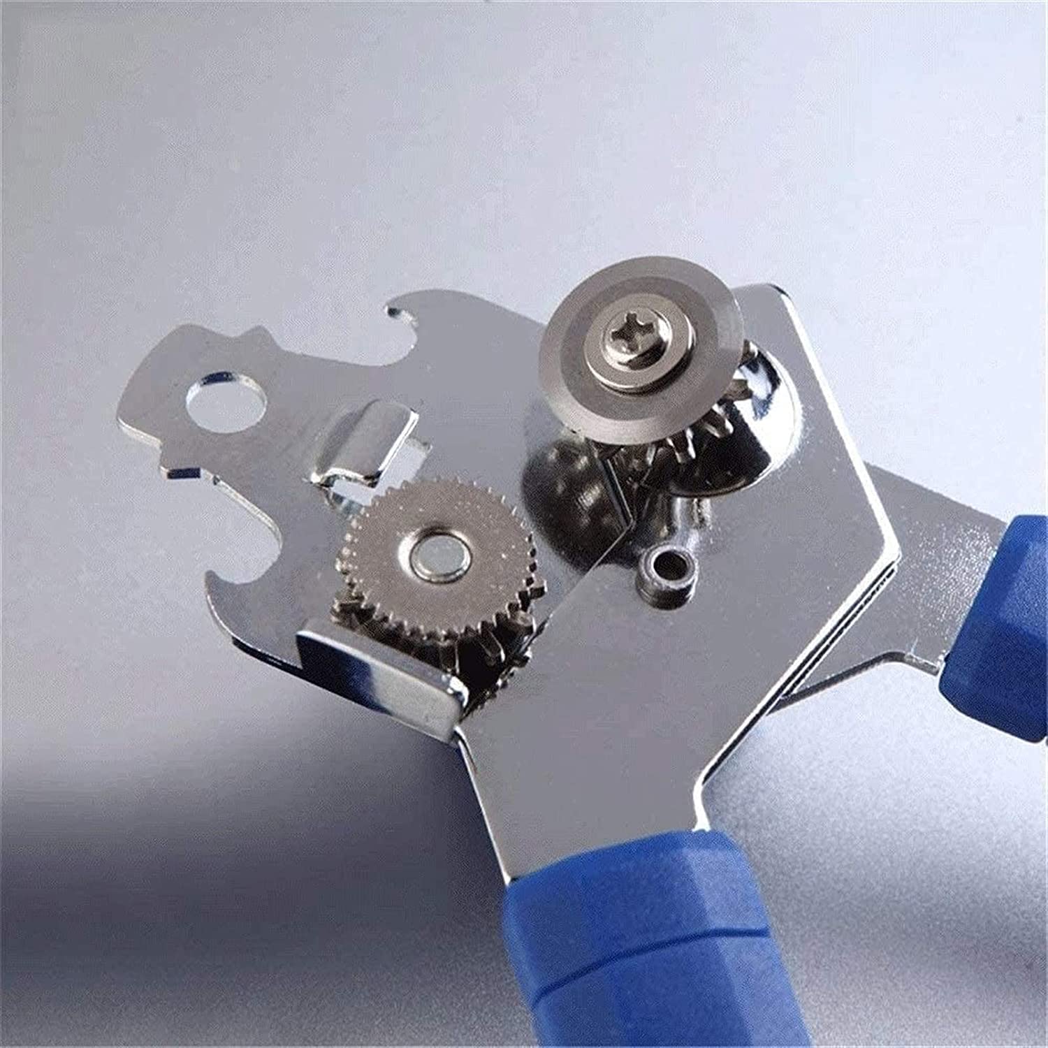 Dosenöffner, 4-in-1-Multifunktions-Heavy Duty Comfy Grip Manueller Dosenöffner mit Edelstahl-Schneidrädern, spülmaschinenfest