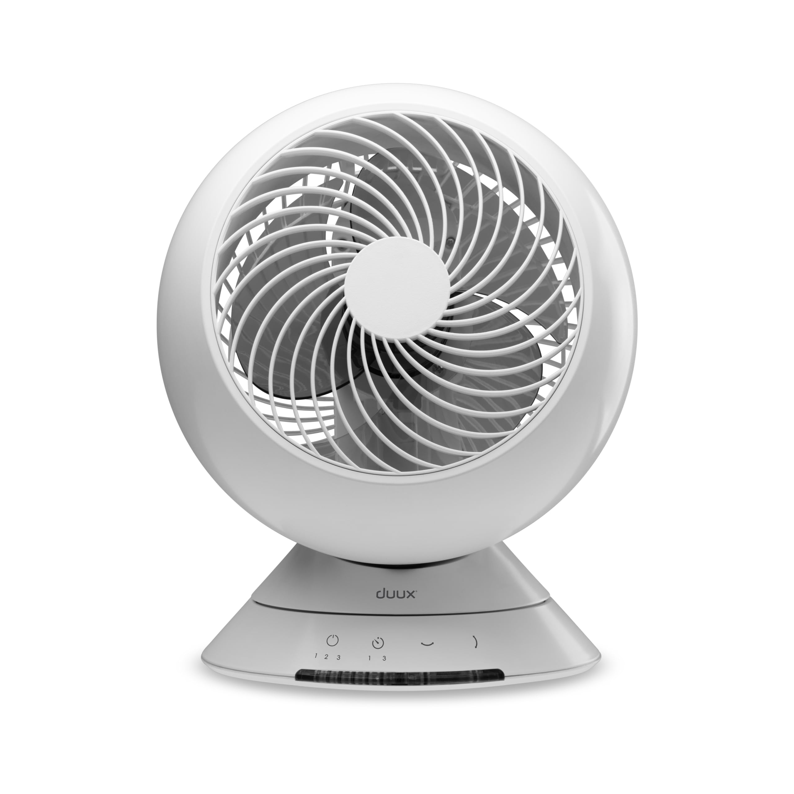DuuxGlobe Table Fan, with Remote Control, LED Display & Touch Control, Powerful and Ultra Quiet Desk Fan, Circulator, 3 Speed Levels, White