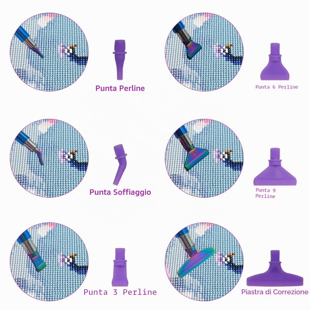SENHAI Kit di 32 vassoi per pittura a diamante, punte in acciaio inox e plastica, penne diamantate, accessori per pittura con diamanti, organizer per pittura fai da te