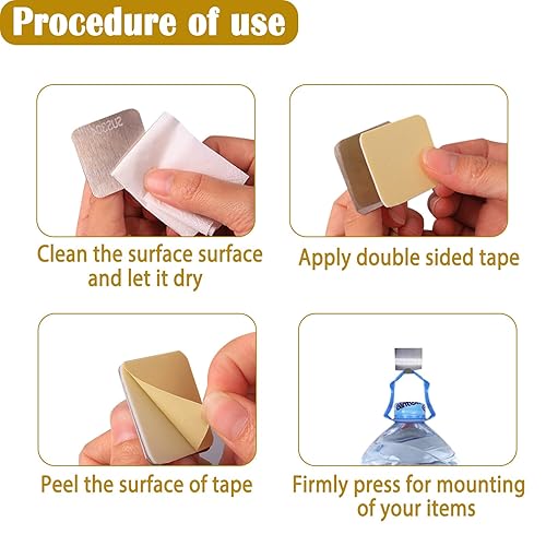 Miniatura 4 de SEUNGCH 200 cintas adhesivas de doble cara, almohadillas autoadhesivas adhesivas, adhesivo de montaje fuerte para paredes, puertas, madera, metales,