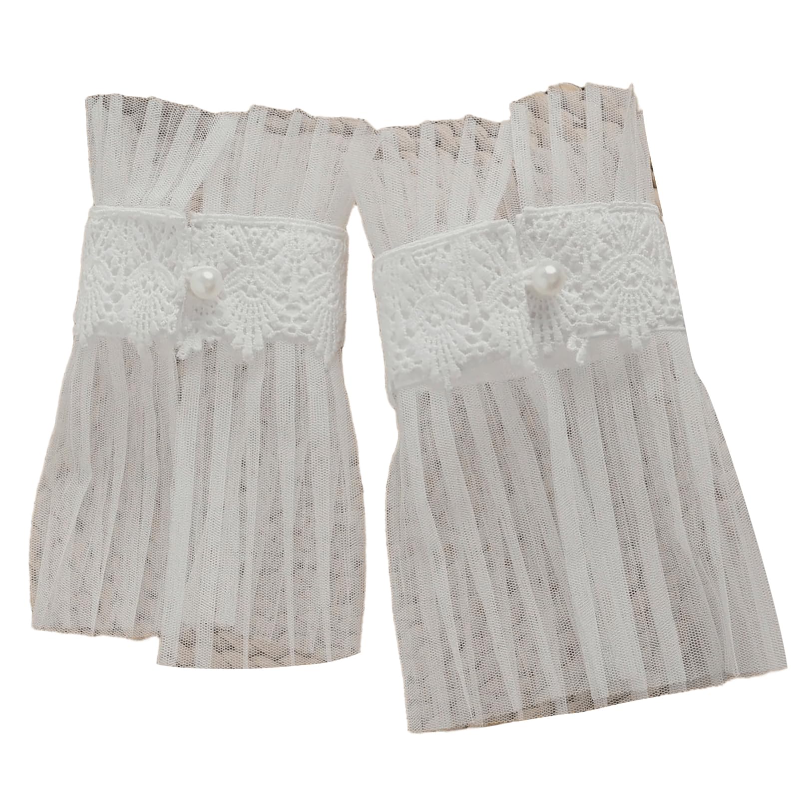 Maxtonser Lace Cuffs Decorative Sleeves for Female Teens Detachable False Sleeves Cuff Extension Trendy Clothing Wrist Accessories