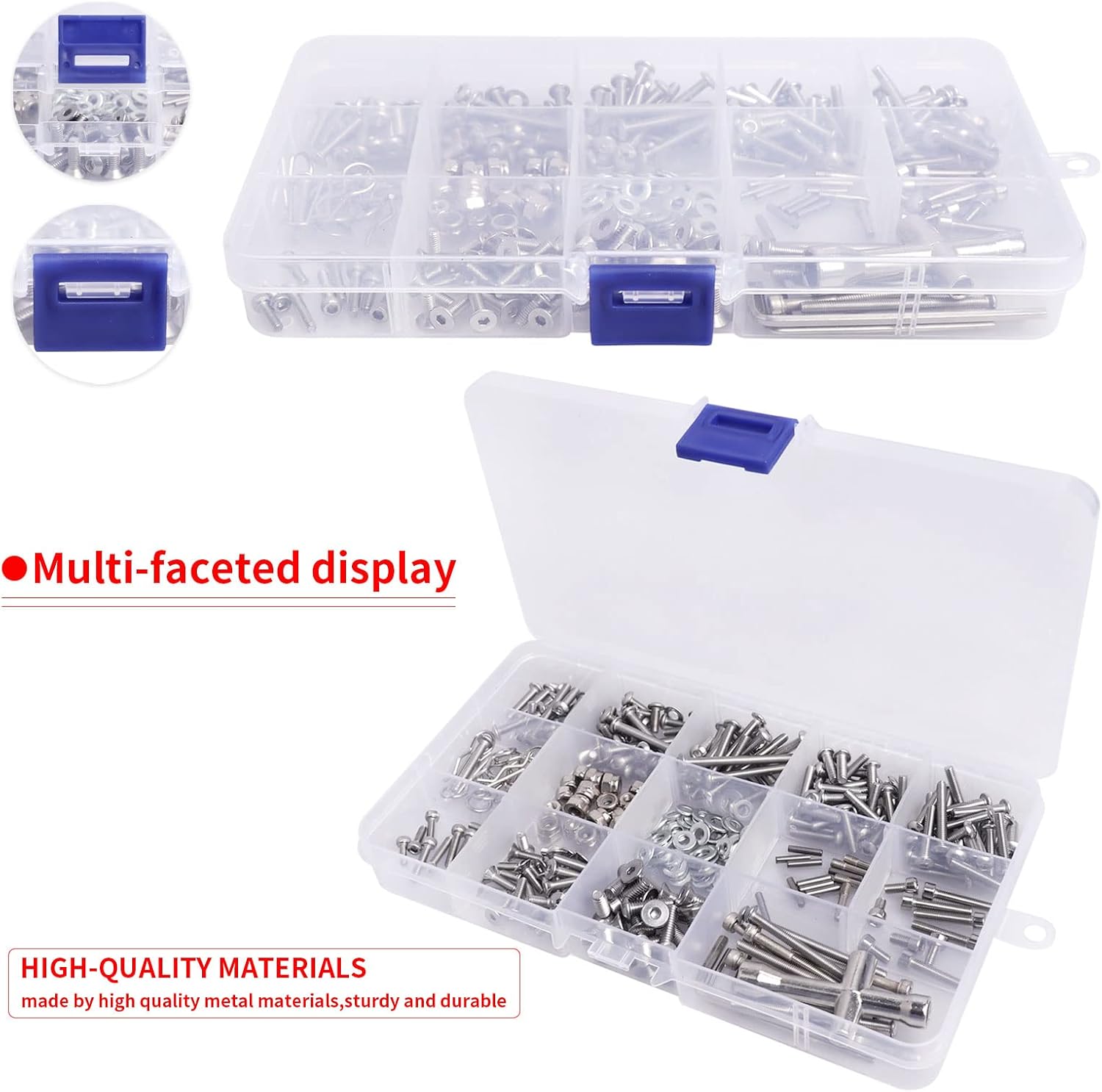 288pcs RC Screw Kit Hardware Fasteners Compatible with Traxxas Slash 1/10 2WD 4X4 RC Car