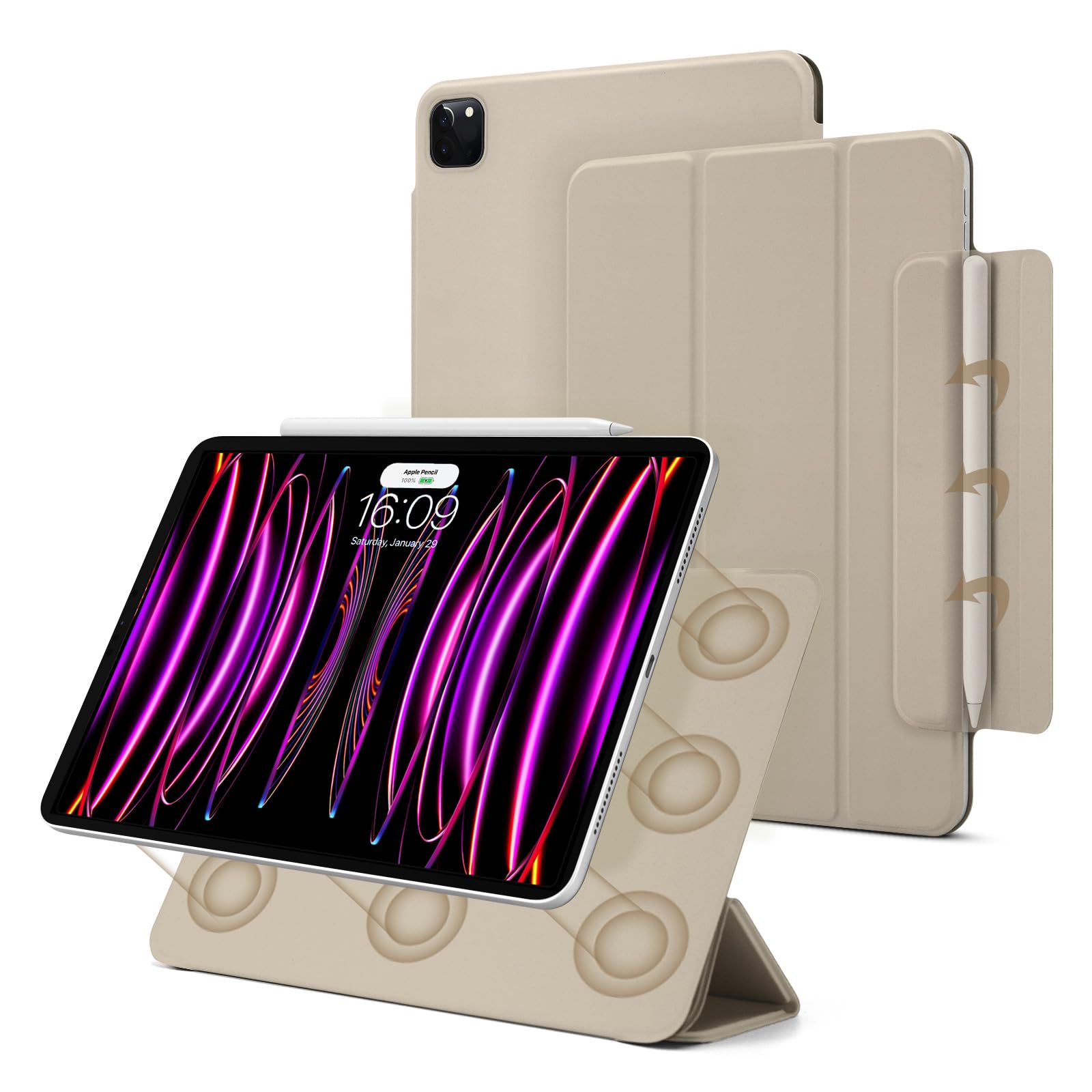 Magnetic Case for iPad Pro 11 Inch 4th/3rd/2nd Generation(2022/2021/2020),Slim Smart Folio, Lightweight Trifold Stand Case, Auto Sleep/Wake, Support