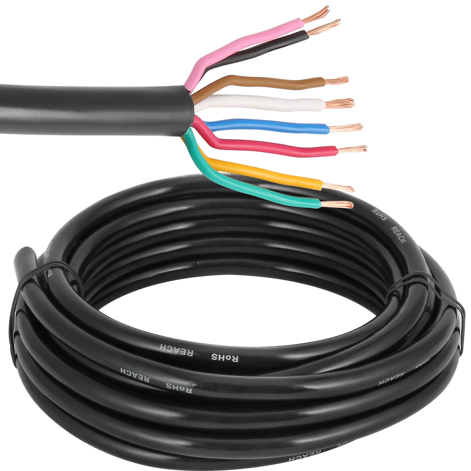 Fahrzeugkabel 8 adrig 5M Kabel Anhänger 8 polig Camping Fahrzeugleitung Kabelquerschnitt 7x0.5mm² +1x1mm² Anhänger Beleuchtung Kabel
