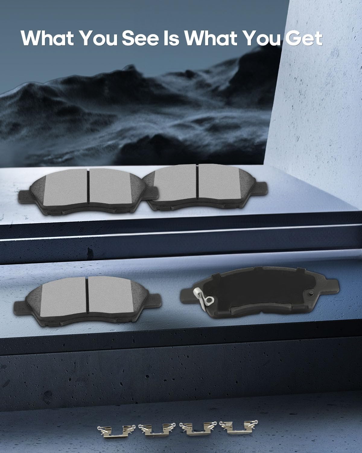 ECCPP 4 x Front Brake Pads D1592 Fit For Nissan Versa 2012-2016,For Nissan Versa Note 2014-2019 Disc Brake Pad Set