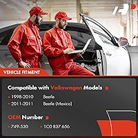 Vista 2 de A-Premium Elevalunas eléctrico delantero derecho del lado del pasajero sin motor compatible con Volkswagen Beetle 1998-2010