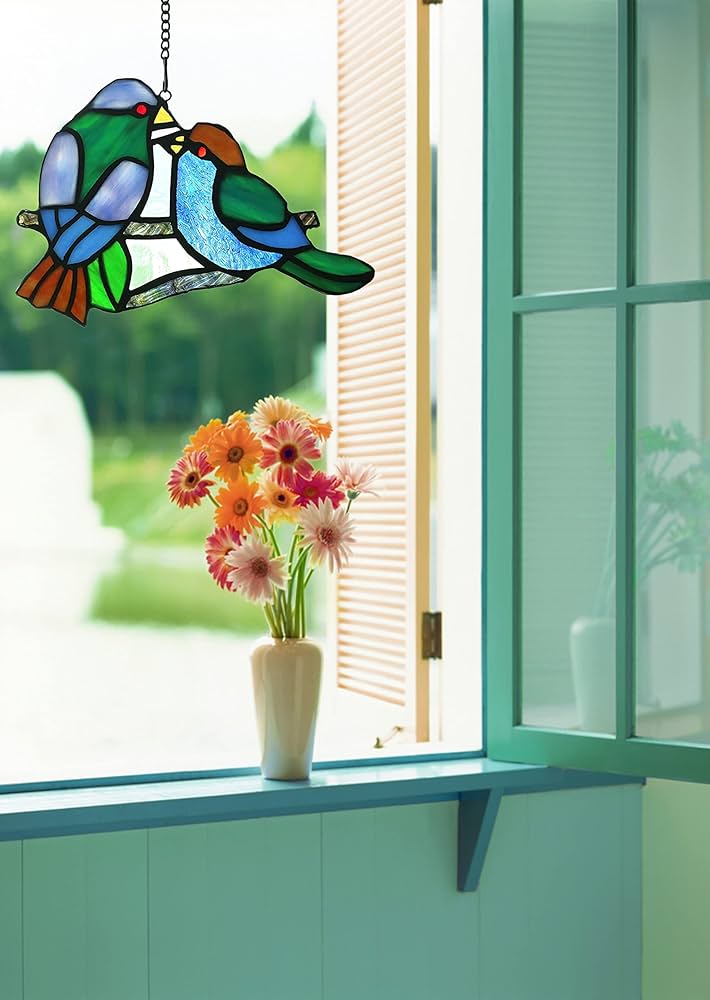 Amazon.co.jp: Alivagar ステンド グラス 窓掛け サン