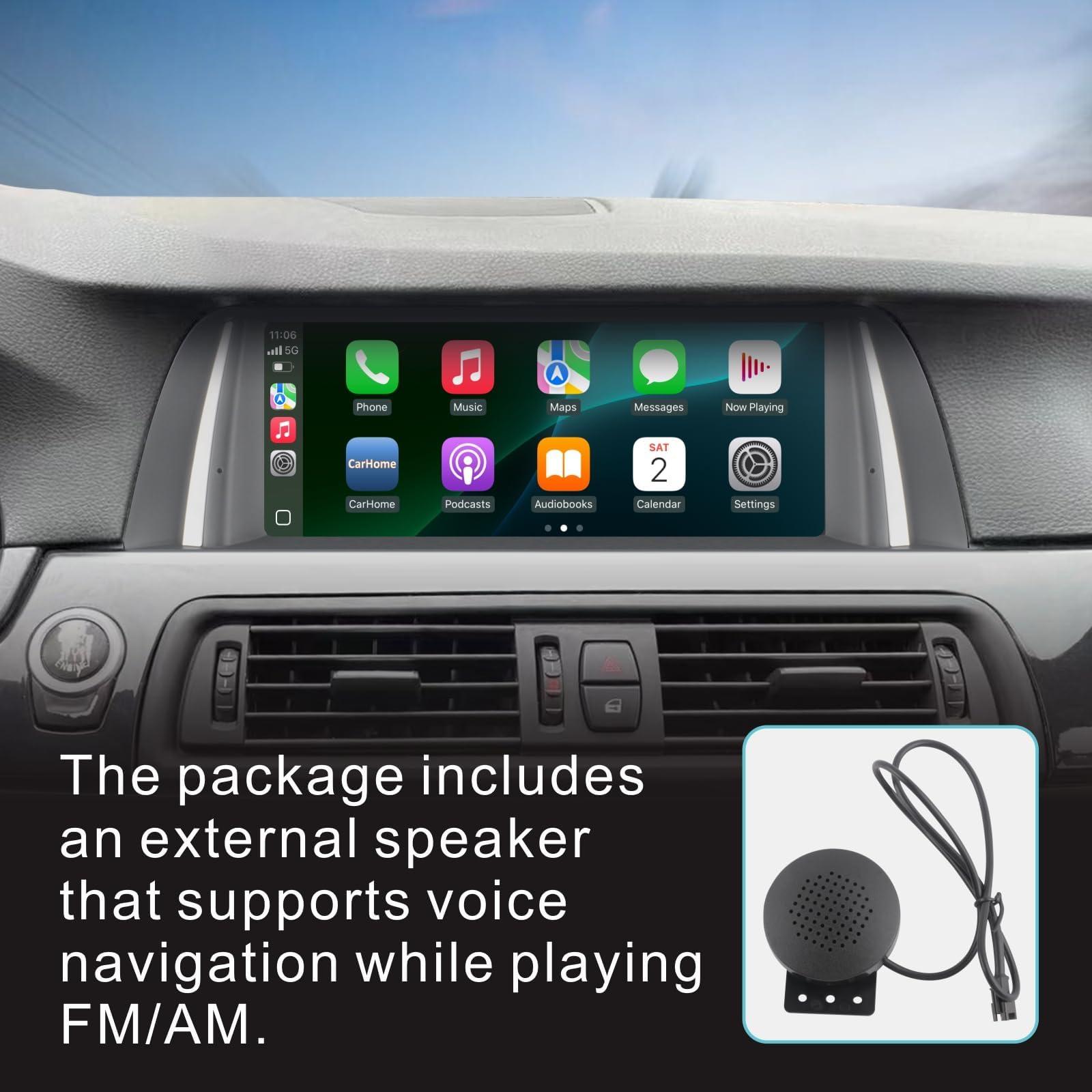 Autoradio Linux Plug-and-play Per BMW Serie 5 F10/F11 (2013-2016) | CarPlay E Android Auto Wireless | Avvio In 3 Secondi | Mantiene Controlli OEM