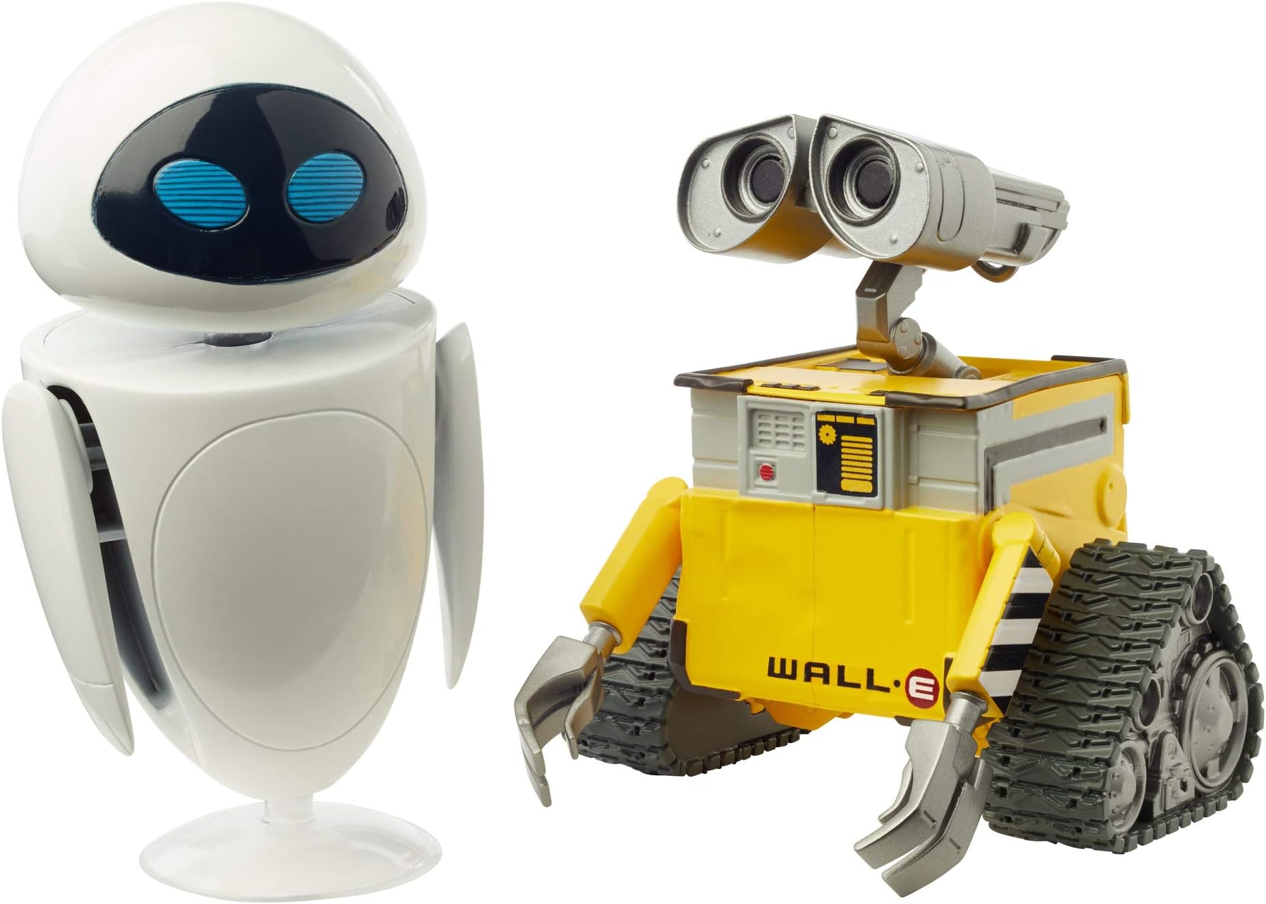 Disney Pixar WALL-E and Eve Figures [Amazon Exclusive] True to Movie Scale Character Action Dolls Highly Posable with Authentic Storytelling, Collecting, WALL-E Movie Toys for Kids Gift Ages 3 and Up