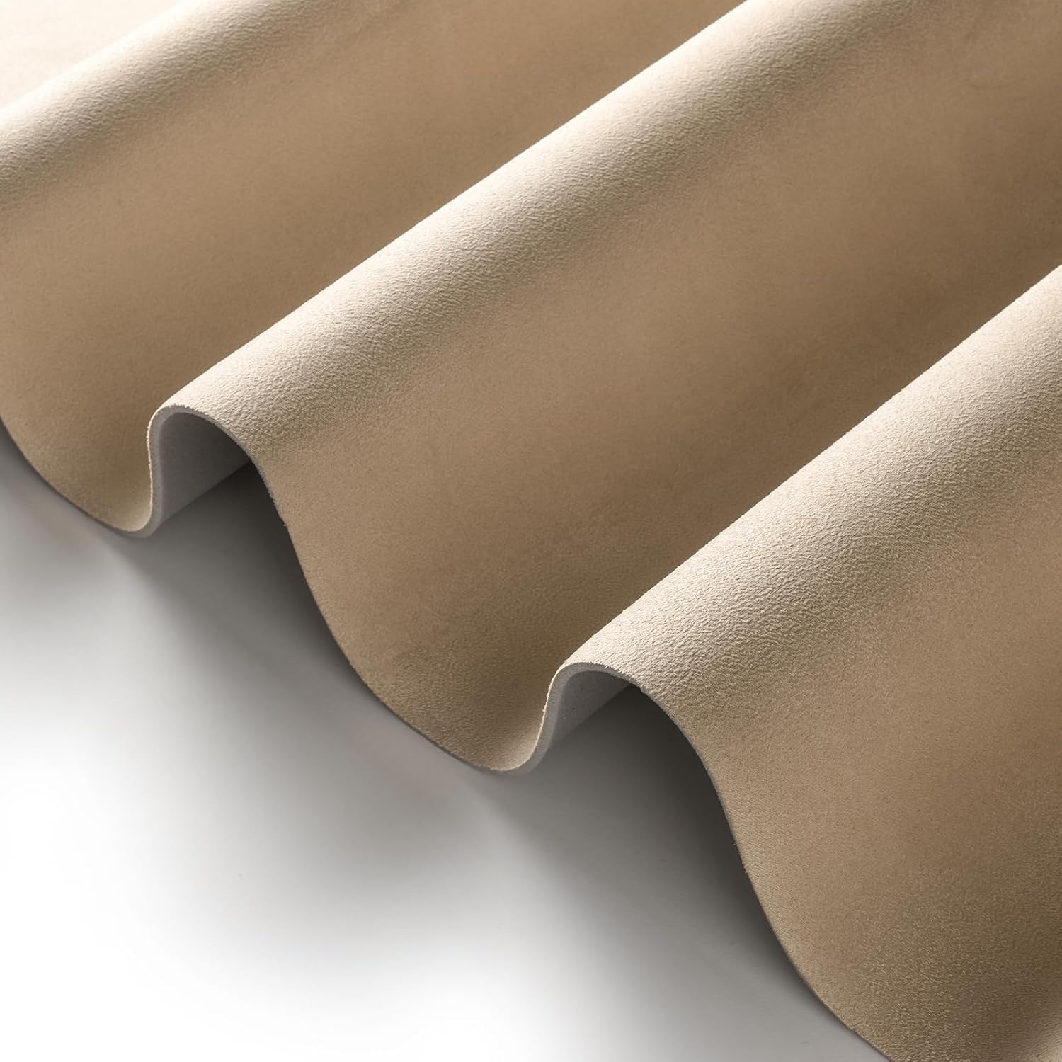 Suede Headliner Fabric with Foam Backing Material Headliner Material Suitable for Automotive Interior Repair and Tela para tapizar techo de auto (Beige, 19"x60")