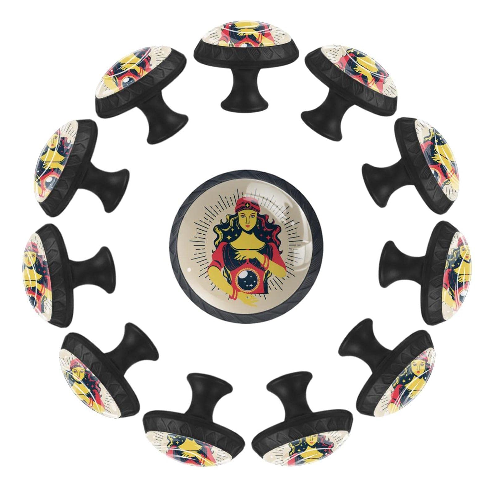 Boutons de tiroir ronds cristal 35 mm poignée commode chambre salle de jeux lot de 12