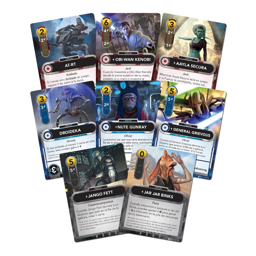 Fantasy Flight Games Star Wars : The Deckbuilding Game Clone Wars Jeu de Cartes de stratégie à partir de 12 Ans pour 2 Joueurs 30 Minutes par Partie