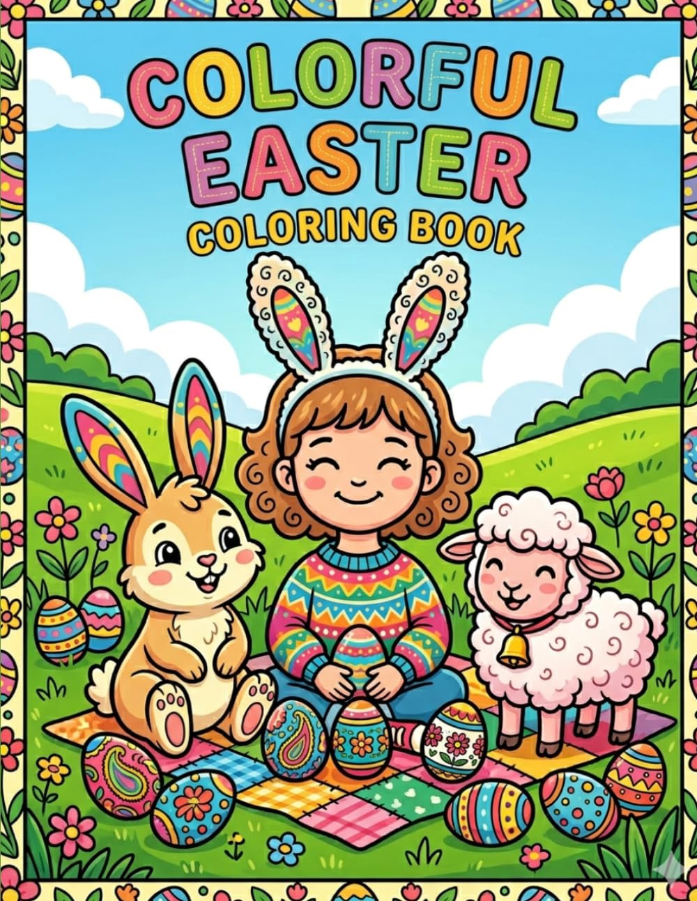 Colorful Easter - A Simple & Cute Coloring Book for Toddlers and Kids
