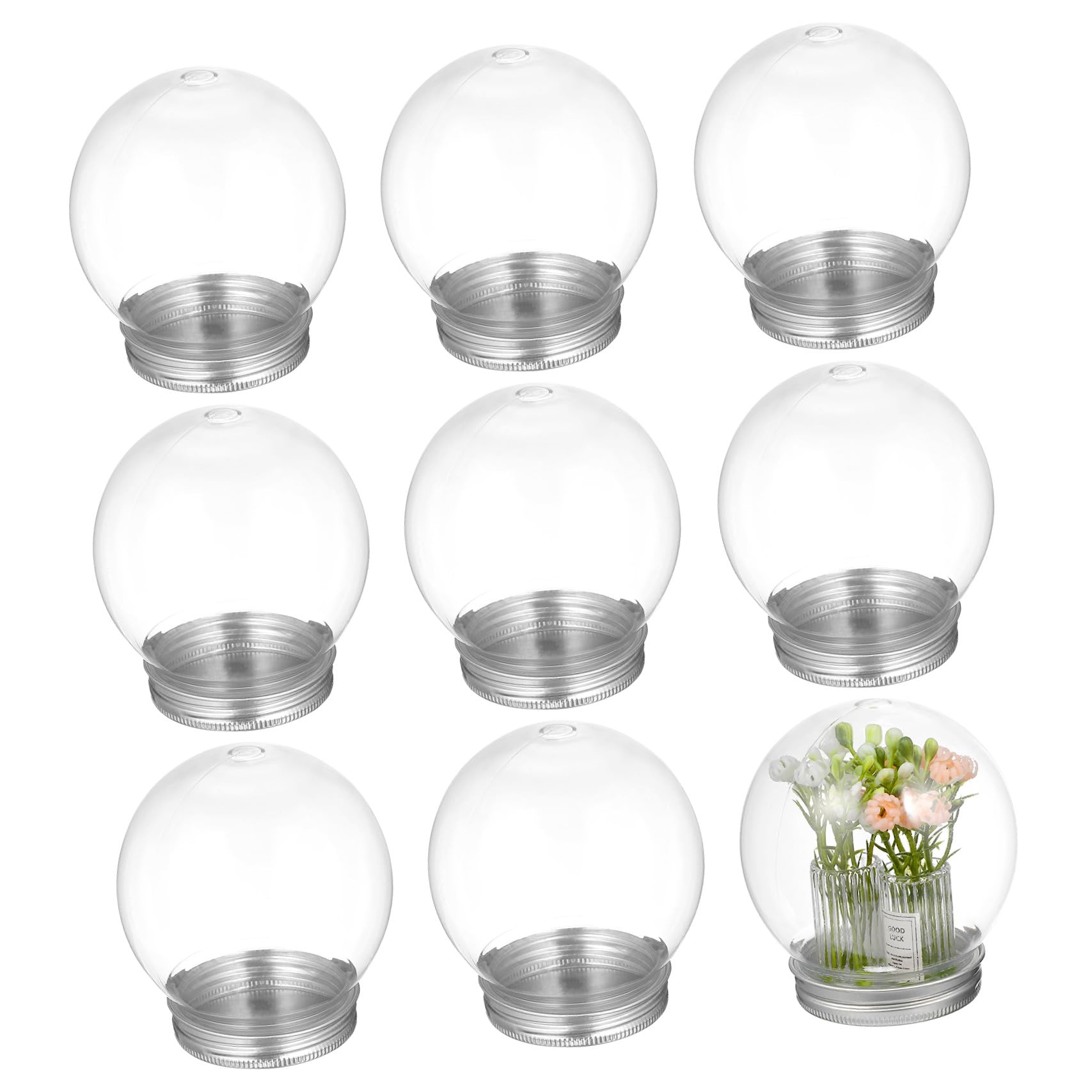 Botellas transparentes DOITOOL de aluminio y PET de 270ml para dulces y eventos, 10 unidades