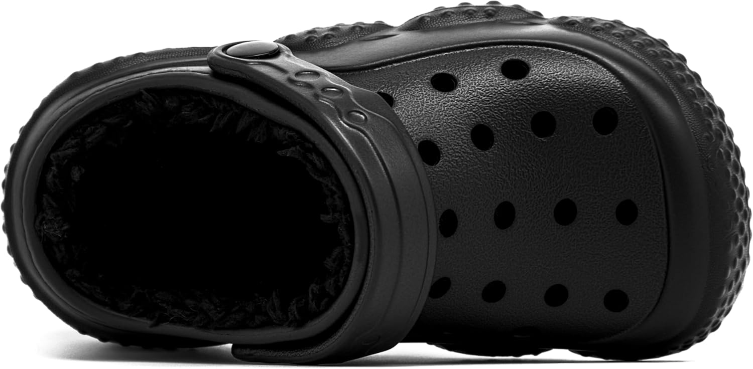 INMINPIN Kids Girls Boys Fur Lined Clogs Fuzzy Slippers Toddler Winter Warm Garden House Shoes Indoor Outdoor - Image 5