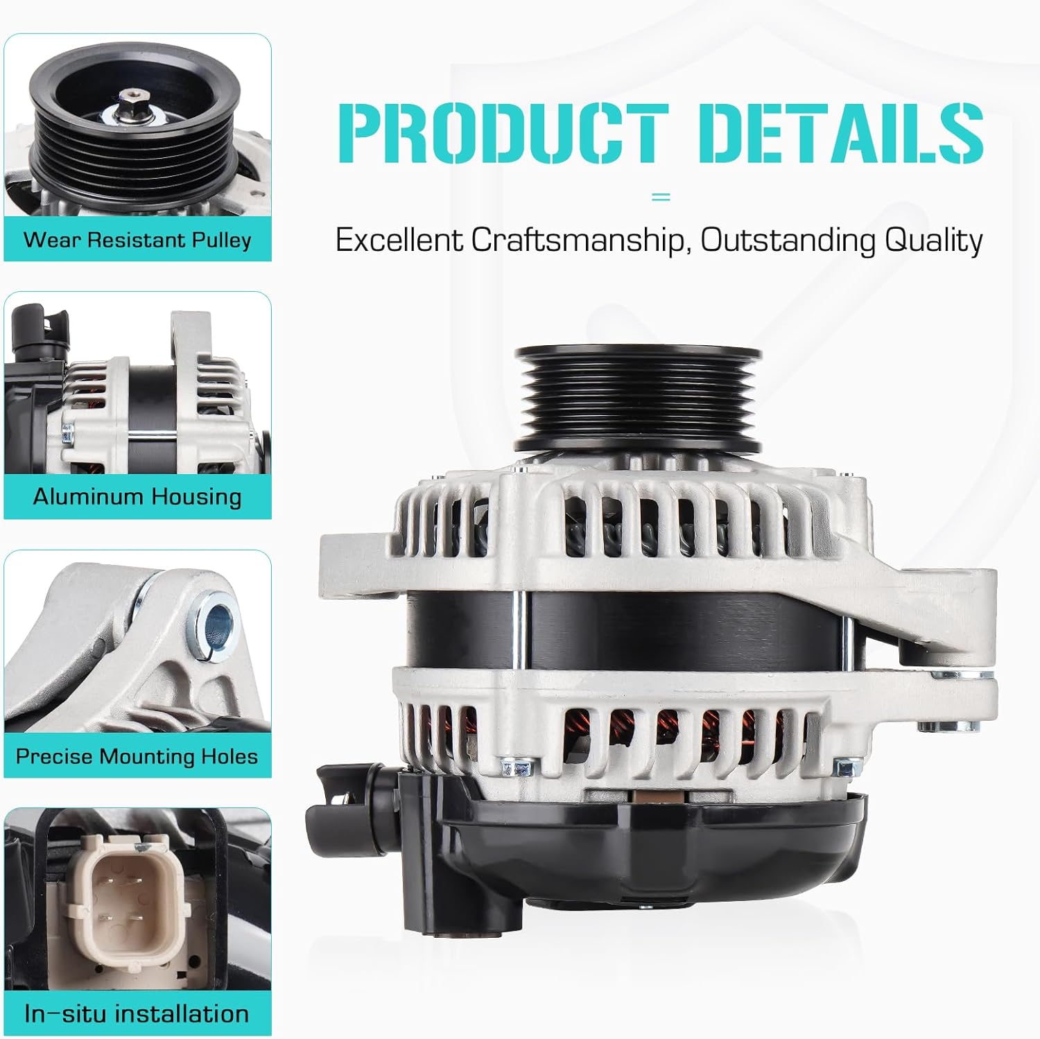 new alternator fit for honda 3.5l odyssey 2008-2010, fit for pilot ridgeline 2009-2011, fit for acura mdx 3.7l 2010-2013, fit for rl 3.7l 2009-2012, fit for tl 3.5l 3.7l 2009-2014