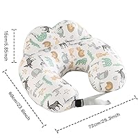 Vista 7 de Almohada de lactancia BATTOP para lactancia materna, alimentación con biberón, almohadas de lactancia de talla grande con correa ajustable