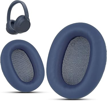 Krone Kalpasmos Replacement Ear Pads Compatible with WH-CH720N and Sony CH720N, Soft Memory Foam Headphone Earpads for Sony WHCH720/WHCH720N Wireless Headphones Protein Leather Cushions Blue