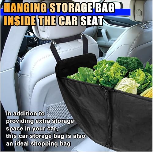Miniatura 4 de Organizador de asiento de automóvil, organizador de asiento de pasajero de gran capacidad, bolsa de almacenamiento plegable para hamaca de