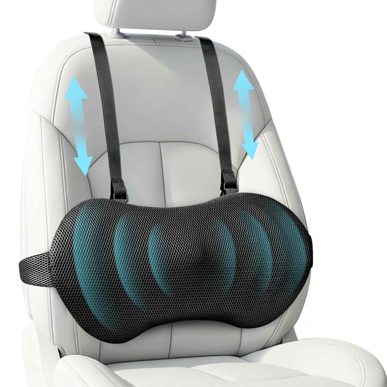 Photo 1 of **Similar item**
YFONG Lumbar Support Pillow for Car & Office Chair, Memory Foam Back Cushion with Adjustable Straps Non-Slip, Firm Support for Lower Back Pain Relief, Black