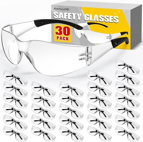 30 Pack Clear Safety Glasses for Men Women,Scratch & Impa...