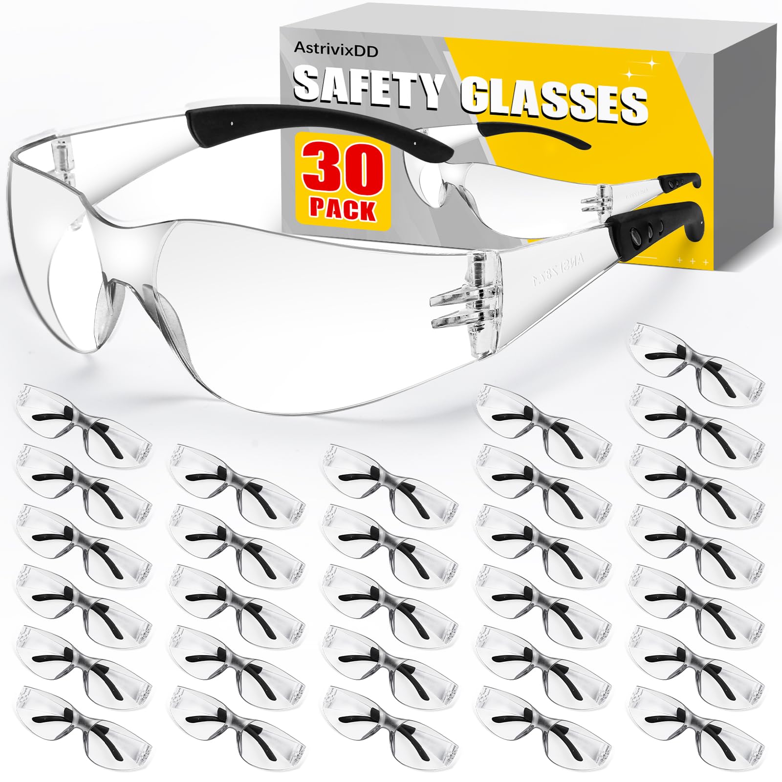 Ansi Z87.1 Lunettes de sécurité transparentes résistantes aux chocs