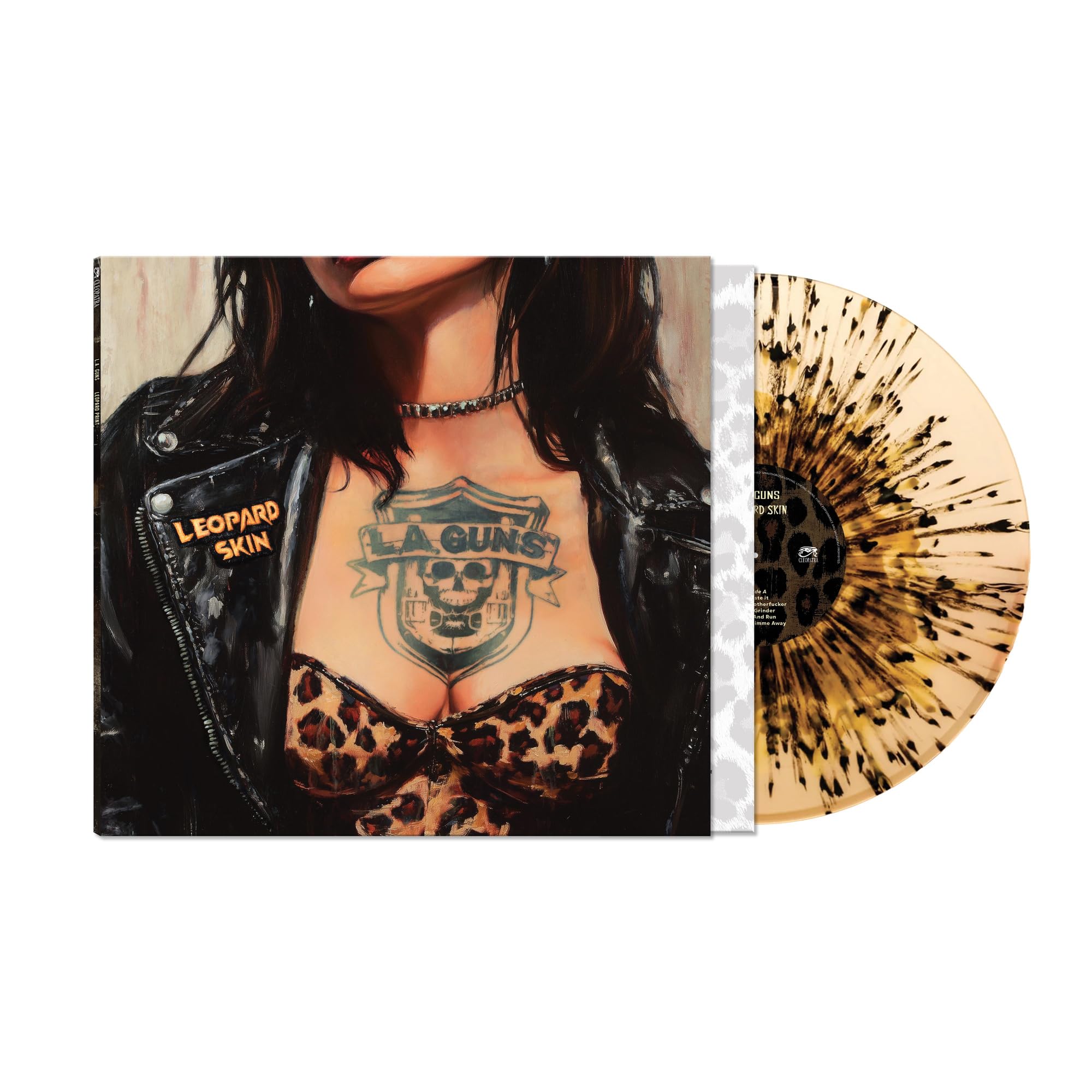 LA GUNS - Leopard Skin - limited 'haze' black & clear & gold splattered vinyl LP