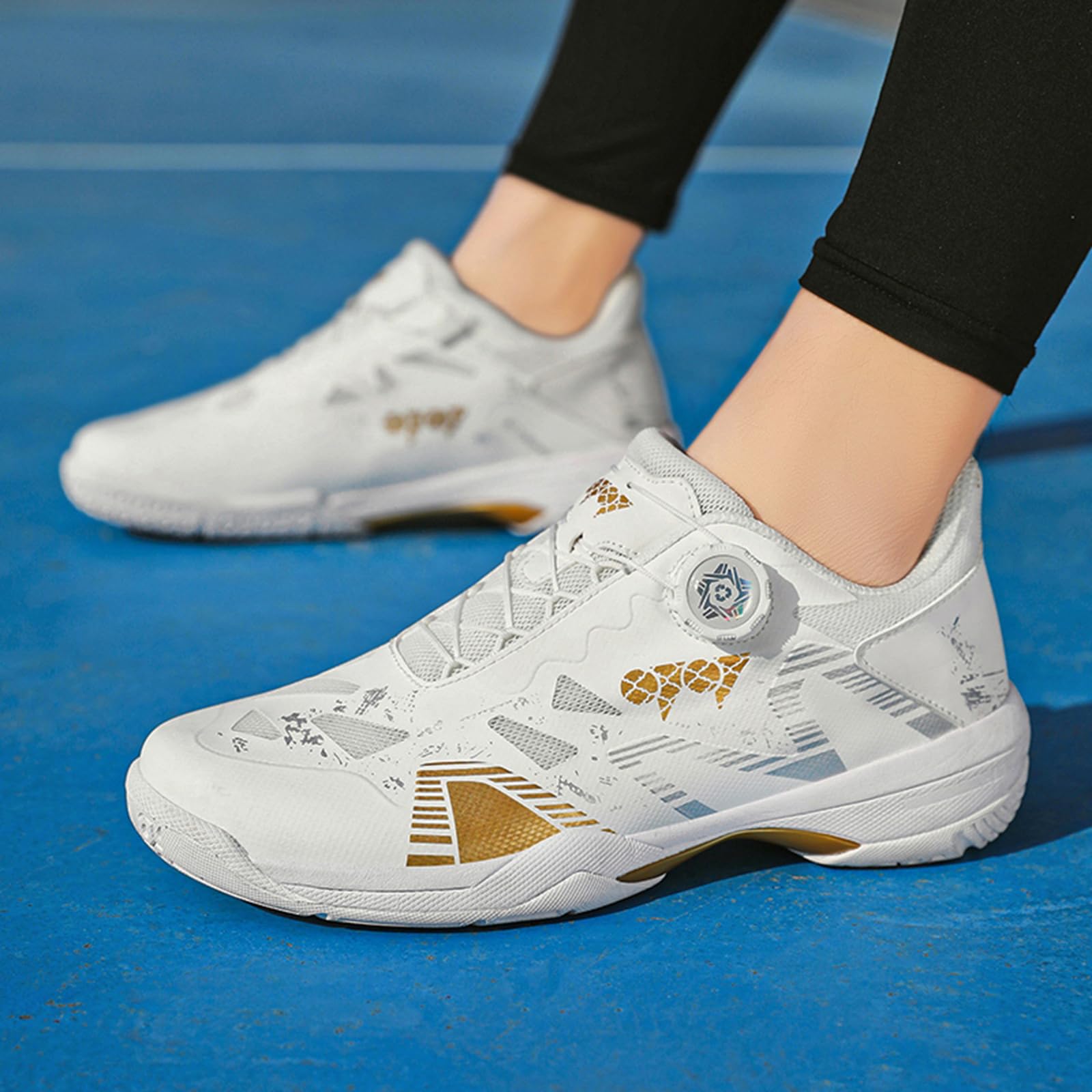 Zapatillas de bádminton unisex, de malla transpirable con perfil antideslizante