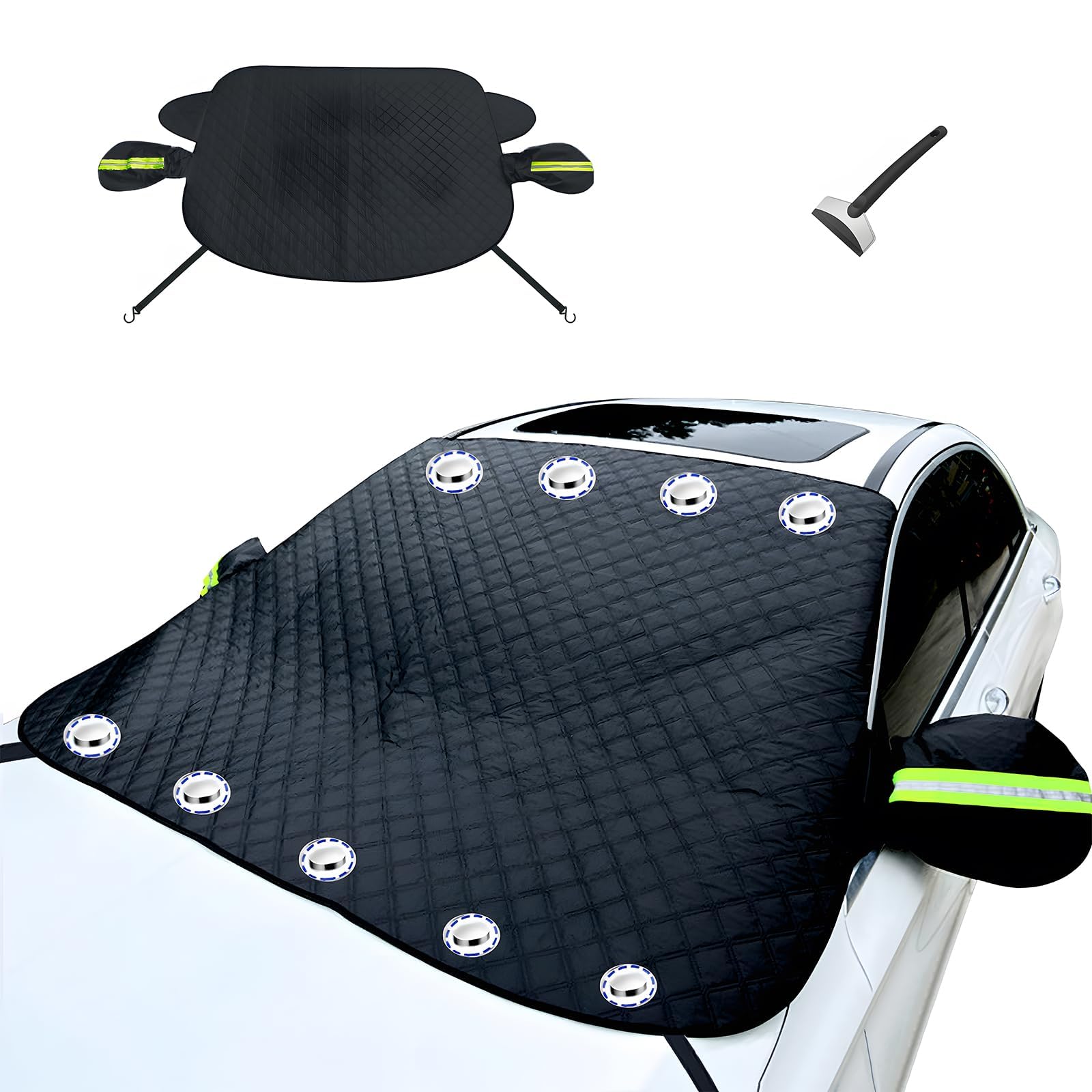 Auto Frontscheibenabdeckung Winter Für D-acia Spring Dokker Lodgy, Magnet Autoscheibenabdeckung Sonnenschutz Frontscheibe Eisschutzfolien Windschutzscheibe Gegen Schnee Frost Autozubehör
