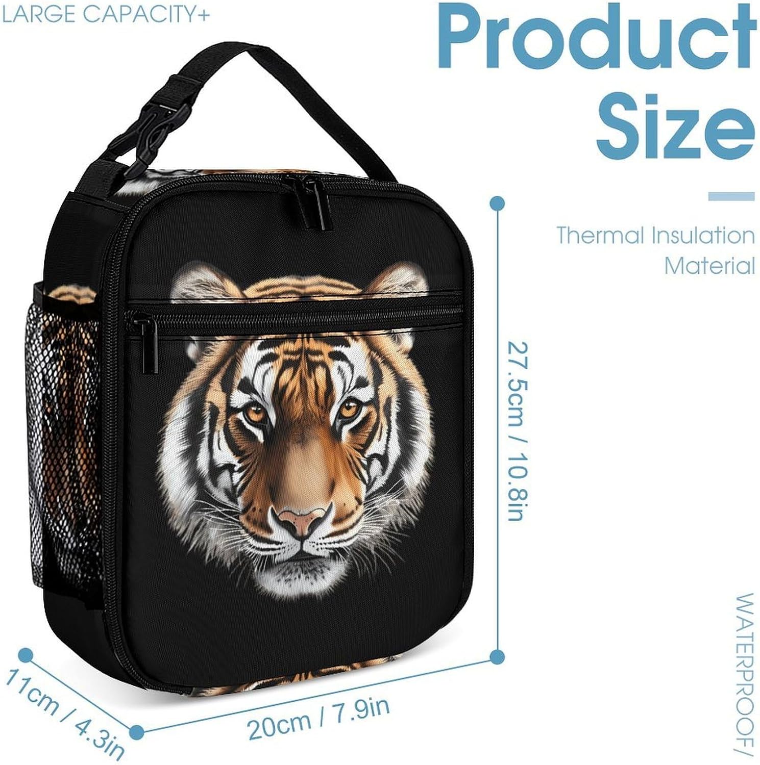 Tiger Novelty Backpack Set with Lunch Bag Pencil Cases image 4