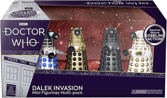 Scificollector Doctor Who Dalek Invasion Mini Figurines Multi-Pack Bobble Buddies Featuring Bobbling Action