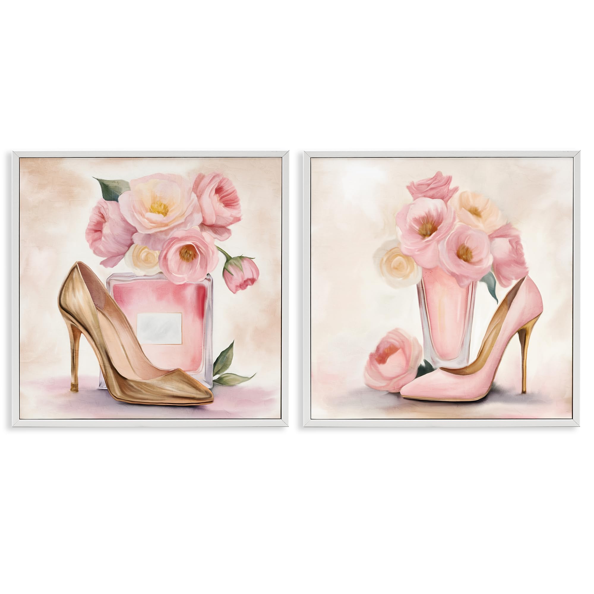 'Blush Pink Beauty'| 2pc Framed Giclee Art Set 2