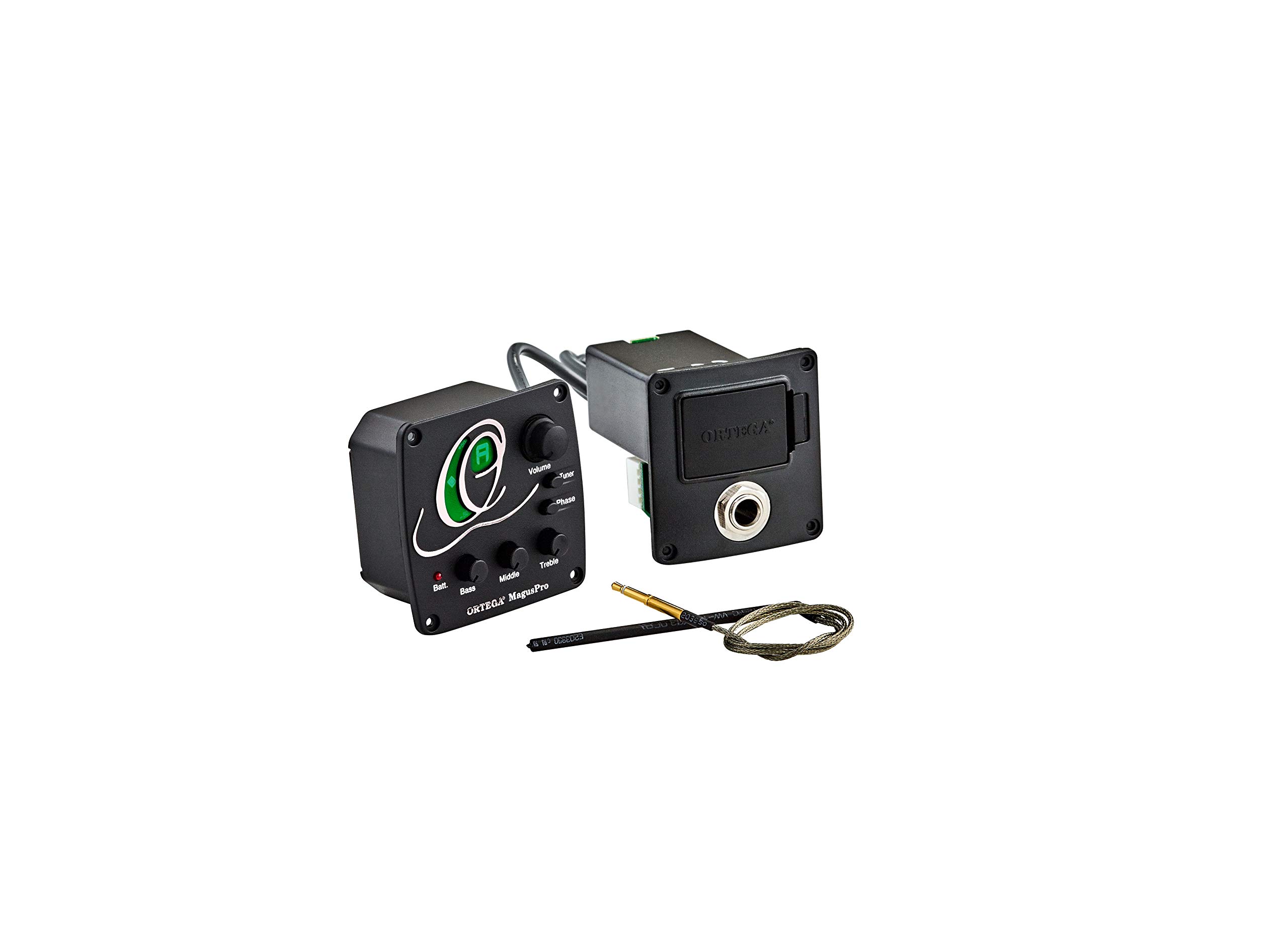 ORTEGA Preamp con afinador integrado - para bajos acústicos, MAGUSPRO/B