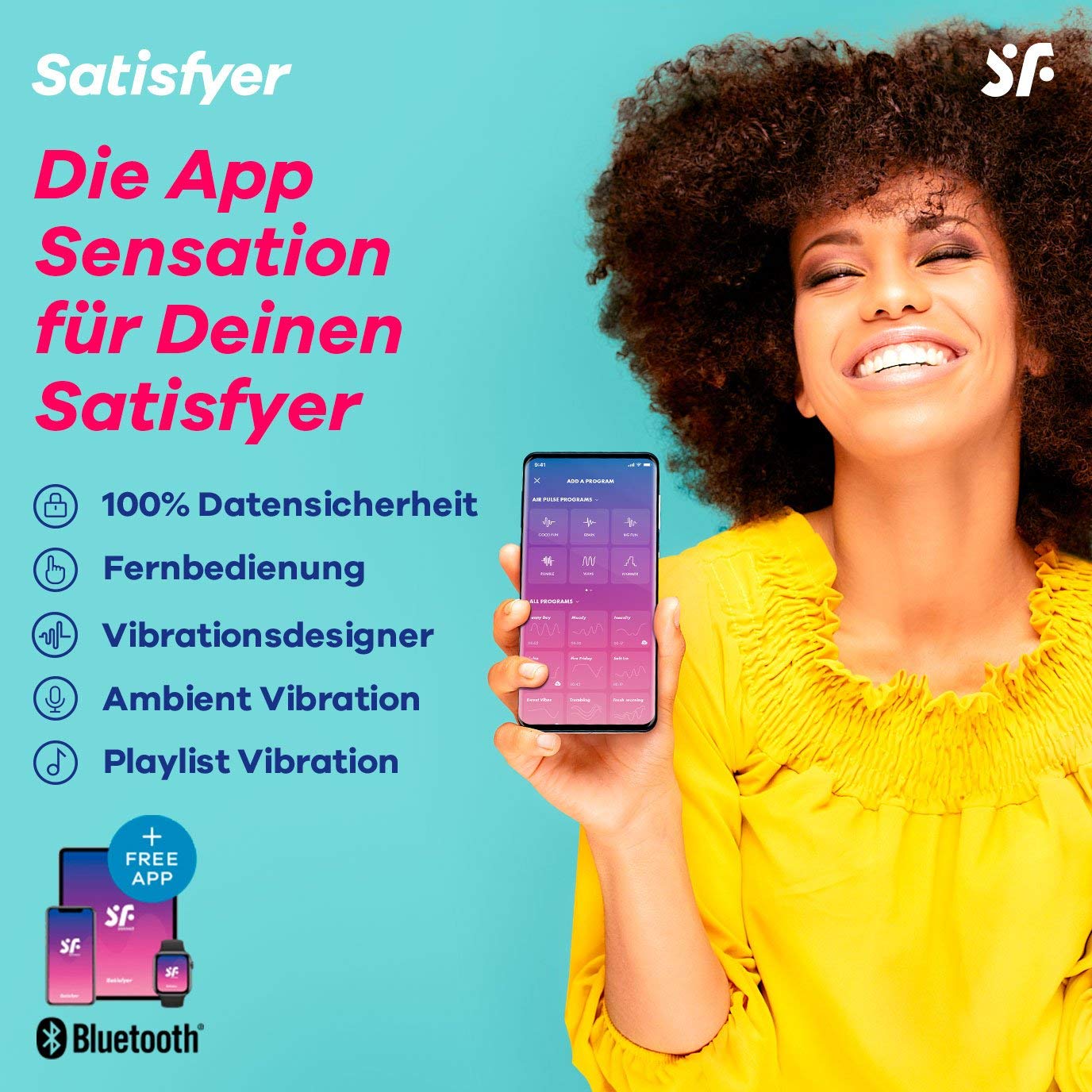 Satisfyer Dual Pleasure Connect App, 18 cm, con aplicación