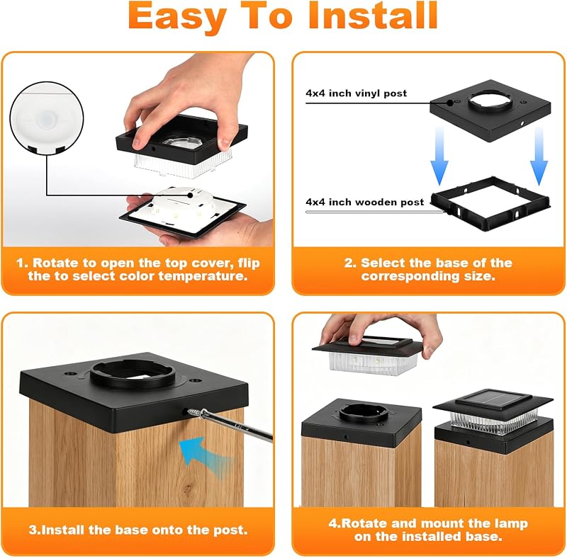 Miosugo 4×4 Post Solar Lights – product photo 9 of 9