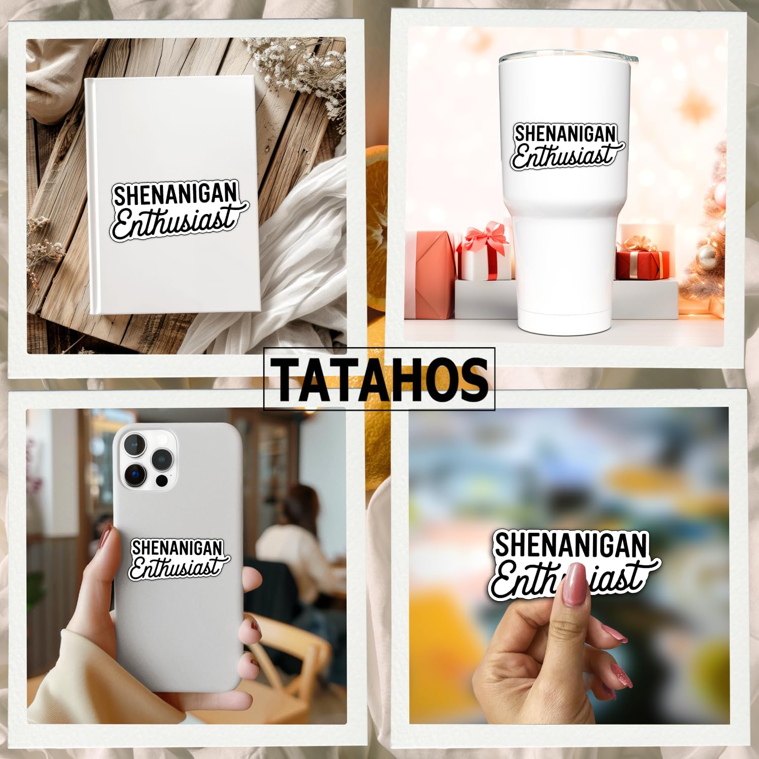 (3Pcs) Shenanigan Enthusiast Stickers Funny Sarcastic Quote Humor Motivational Inspirational Gifts Waterproof Vinyl Decals for Kindle Water Bottle Bumper Car Hard Hat Phone Laptop 3x1.3 - Image 3