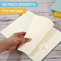 Vista 4 de Honoson 20 Pack Lined Journal Notebooks A5 Hardcover Executive Notebook 5.5" x 8.3" PU Leather Wide Ruled Journals Bulk with Elastic Band for Home