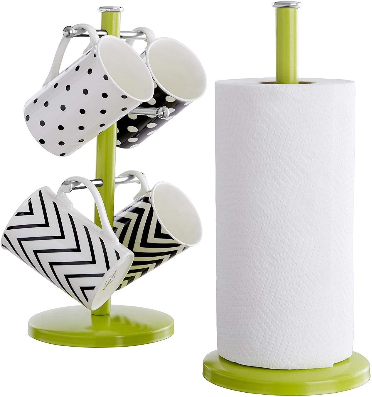 Premier Housewares 507861 Kitchen Roll Holder - Lime Green, H33 x W15 x D15cm