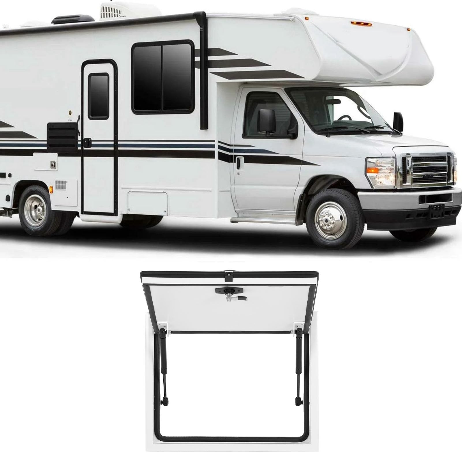 Bediffer Porte à Bagages de Camping-Car 16 X 12 Pouces, Serrure de sécurité Robuste Résistante aux, Double Pôle pour Remorque de Voyage, Camping-Car