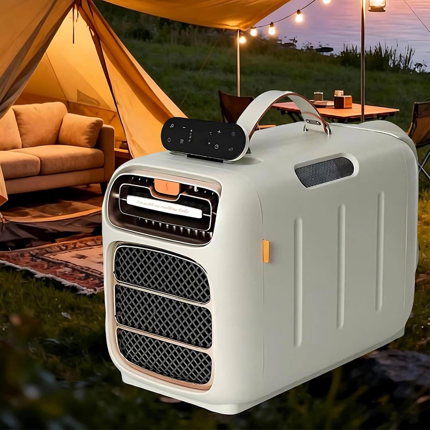 FJYAWEN Portable Tent Air Conditioner with 12h Timer, Tent & Truck, Cooling Heating Dehumidifying, Low Power Portable Ac Unit, Fast Cooling Solution, For Spaces of 8 to 10 M² Cold+Warm