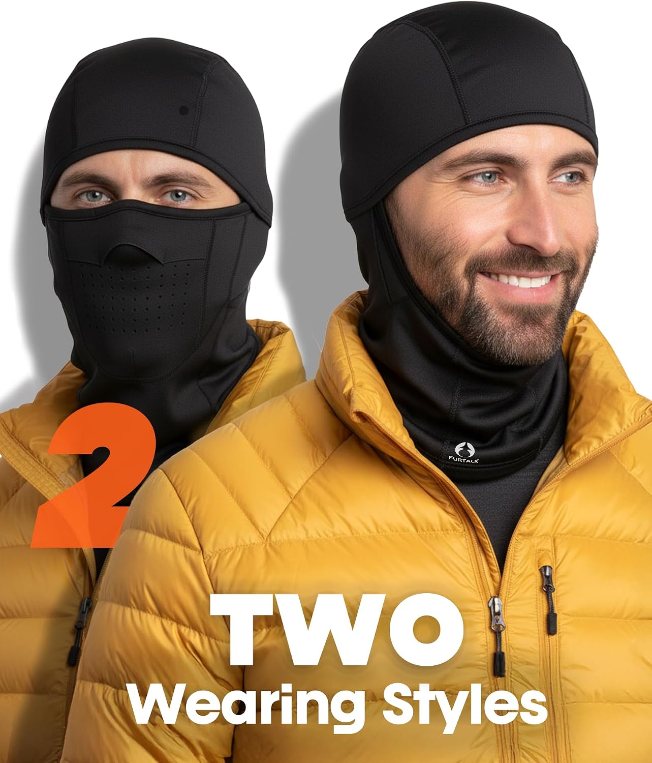 FURTALK Cold Weather Balaclava Windproof Fleece Lined Ski Face Mask Motorcycle Neck Warmer Winter Gear for Men Women