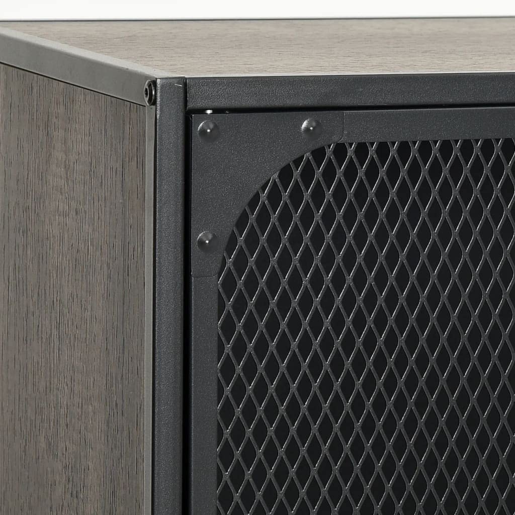 vidaXL Aufbewahrungsschrank Sideboard Kommode Schrank Anrichte Beistellschrank Mehrzweckschrank Standschrank Grau 72x36x82cm Metall MDF