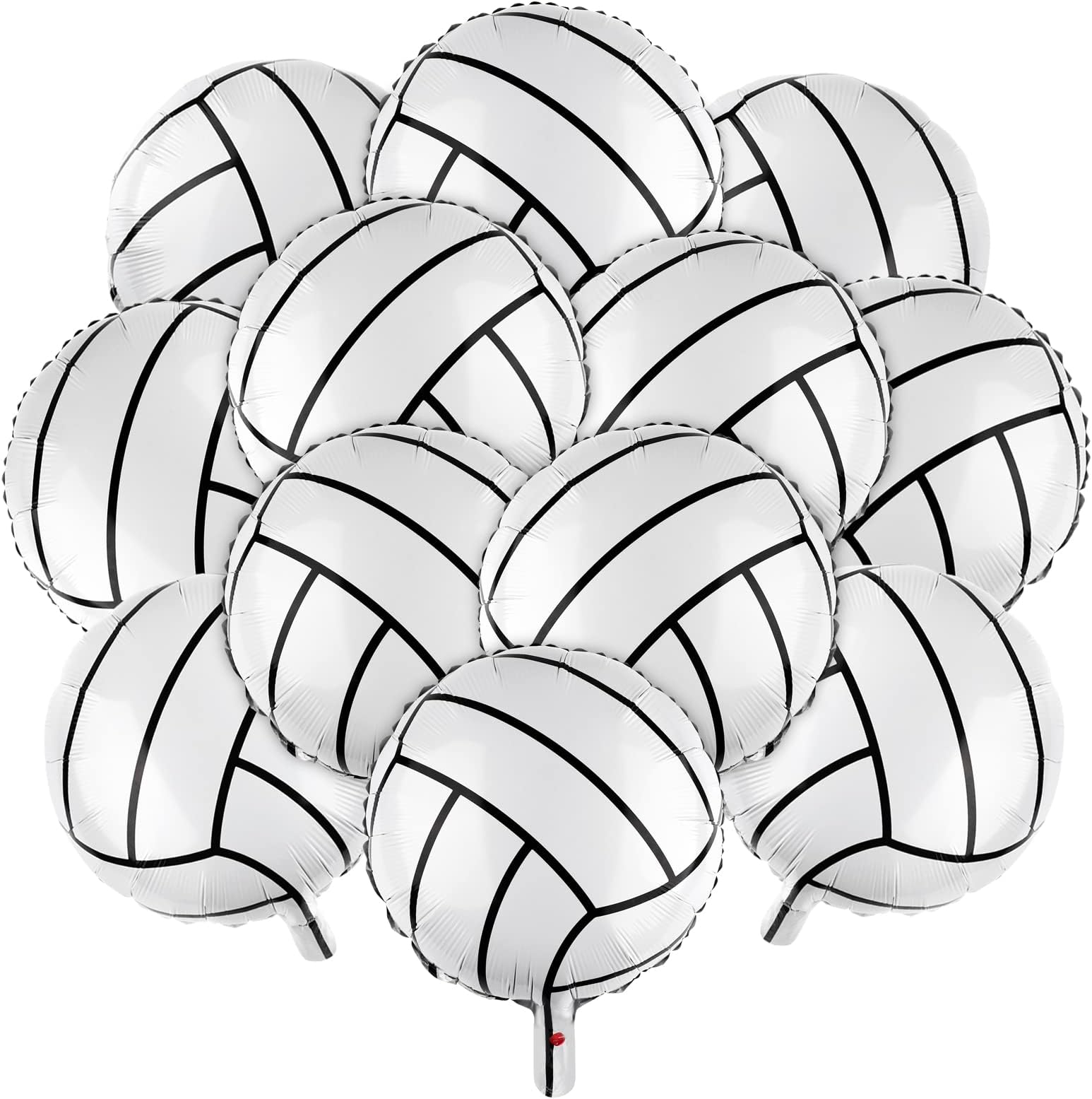 durony12 Pieces 20 Inches Volleyball Balloons Foil Mylar Volleyball Balloons Aluminum Foil Balloons for Birthday Volleyball Party Supplies Sports Banquet Party Decorations
