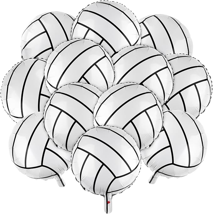 durony 12 Pieces 20 Inches Volleyball Balloons Foil Mylar