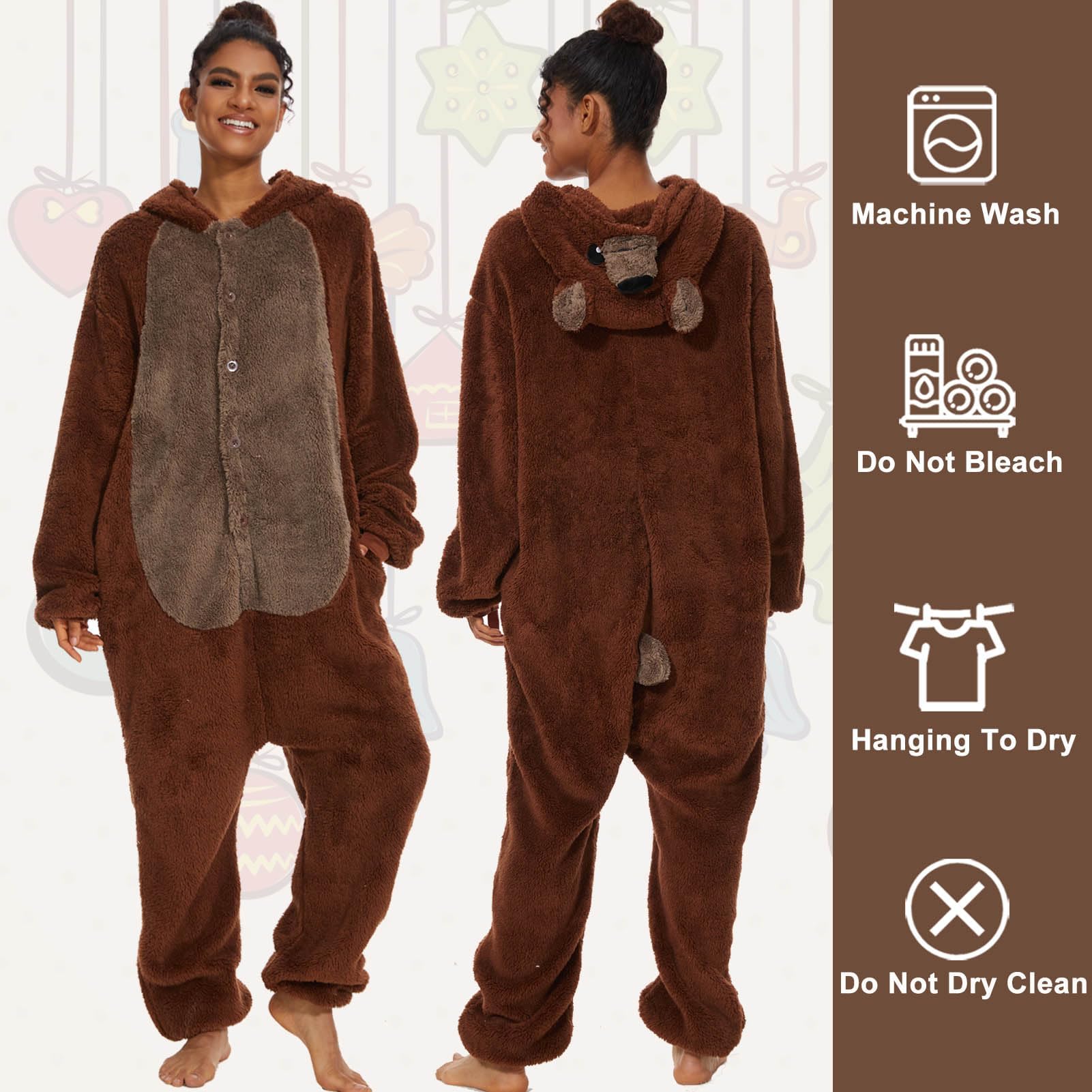 Adulte Kigurumi Pyjama Unisexe Anime Animal Costume Cosplay Déguisement Combinaison Onesies Ensembles de Pyjama Panda Vêtements de Nuit Sleepwear