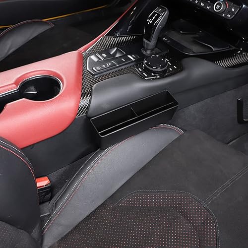 Miniatura 2 de Caja de almacenamiento lateral para consola automática compatible con Toyta Supra GR A90 A91 MK5 2019-2024, organizador de espacio para asiento de
