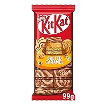 KITKAT Caramello Salato Tavoletta Wafer ricoperta di Cioccolato 99g